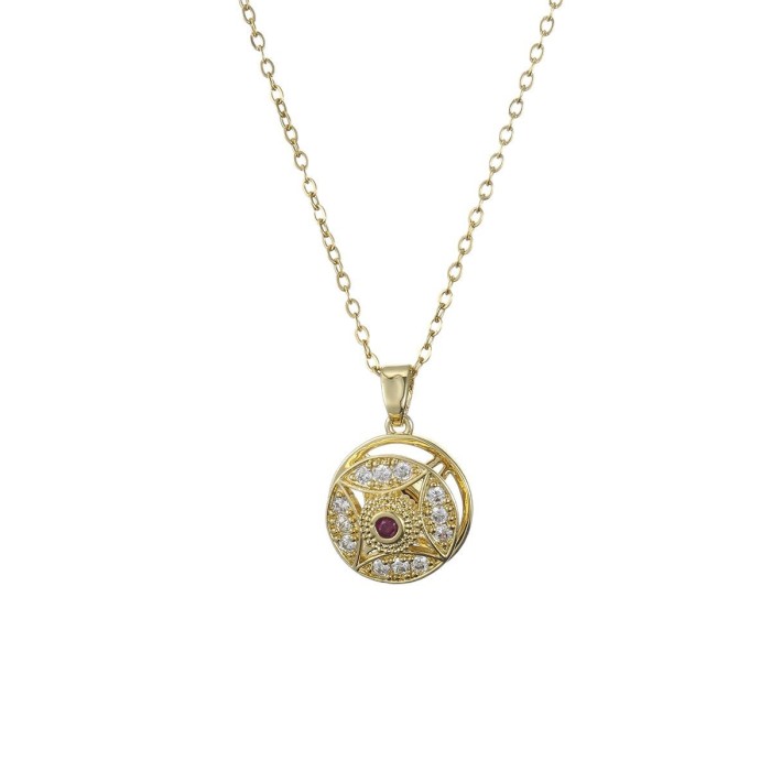 Necklace for Women, Internet Celebrity, Rotating Zircon Flower, Niche Design, New Design Sense Pendant, Elegant Titan...