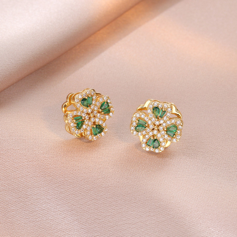 Necklace for Women Heart Zircon Rotatable Necklace Cross-Border Fashion Peach Heart Ring Set Personality Temperament Collarbone Chain