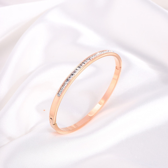 New Korean Version Fully Stone-Set Non-Fading Bracelet for Women, High-End Simple TikTok Couple Bracelet, Starry Sky Sta...