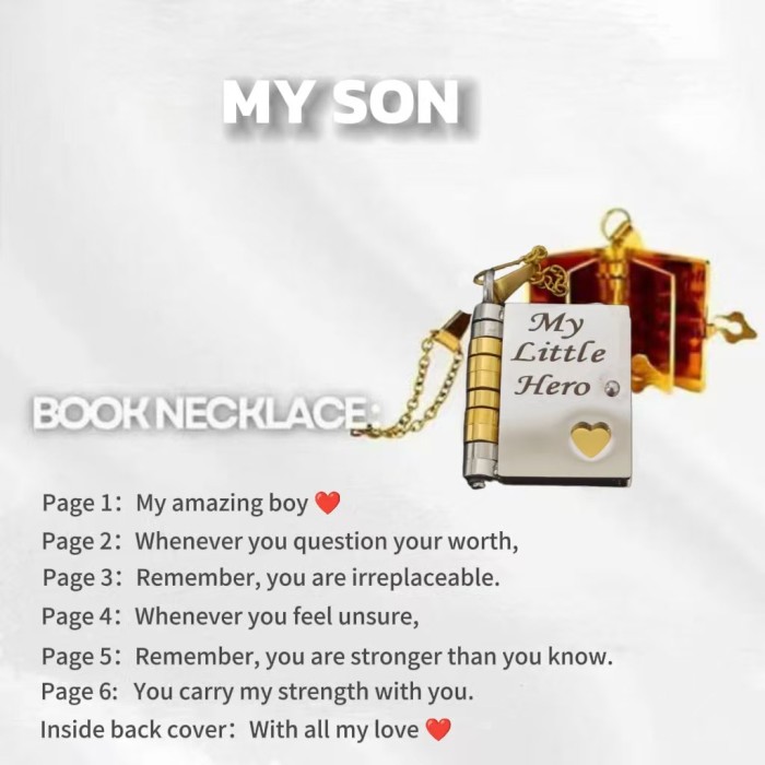 Cross-Border TK Hot-Selling Book Necklace for Women Stainless Steel Couple Necklace Engravable Open Pendant Titanium Steel Love Letter Necklace