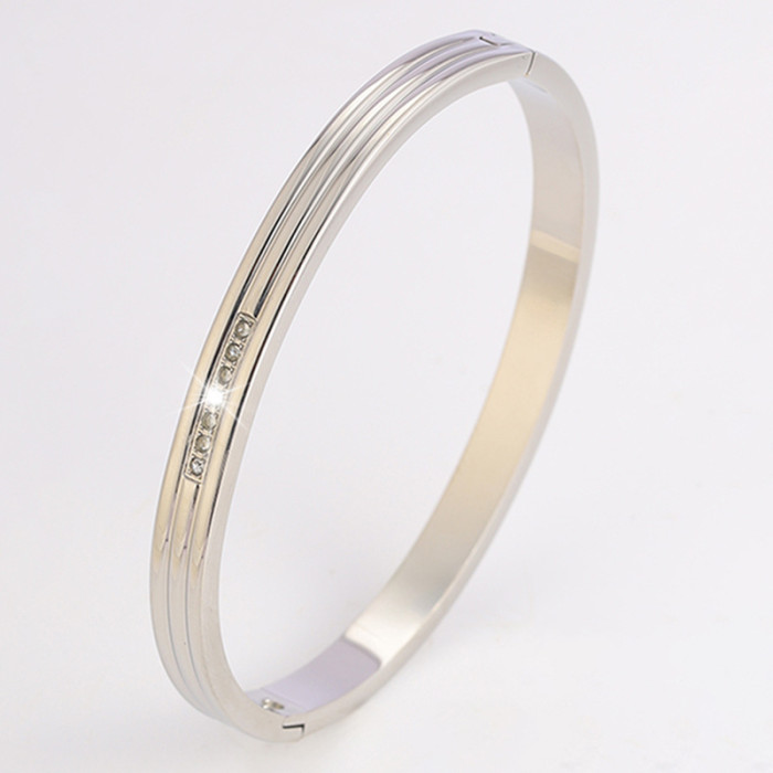 Titanium Steel Bracelet Double Stripe Starry Sky Seven Stone Bracelet for Women High-end Feel Non-fading Exquisite...