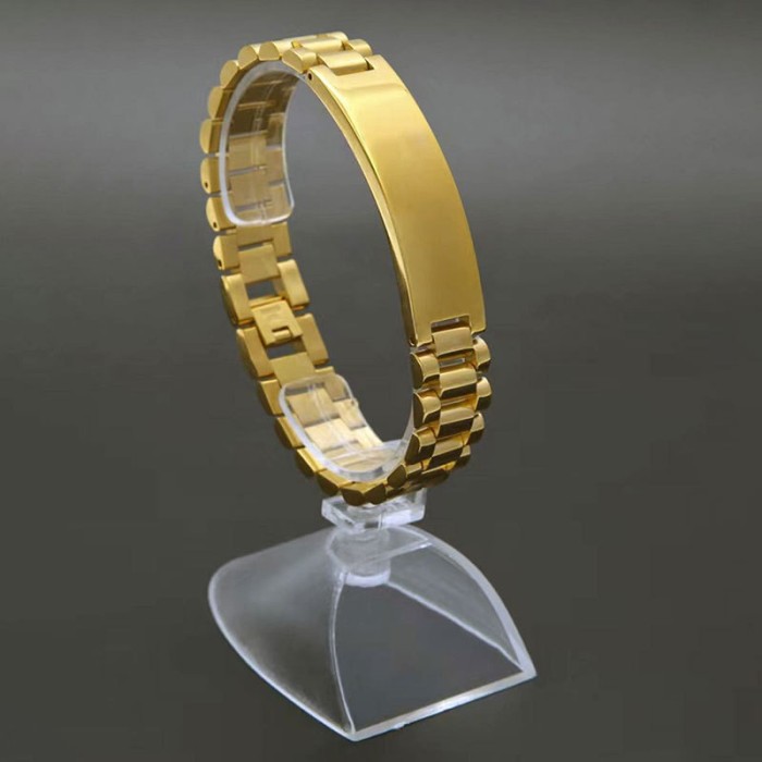 Stainless Steel Strap Bracelet High-End Feel Unisex Cross-Border New Fashion Retro Versatile Non-Fading Wristband Jewelry