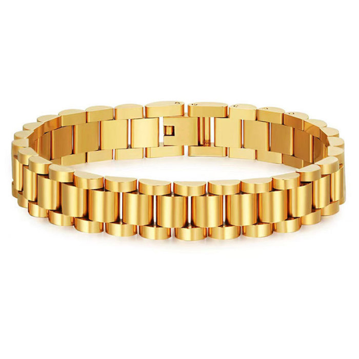 Stainless Steel Strap Bracelet High-End Feel Unisex Cross-Border New Fashion Retro Versatile Non-Fading Wristband Jewelry