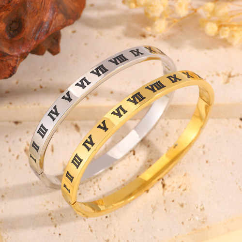 Titanium Steel Bracelet for Women High Version Roman Numerals European and American Fashion Non-Fading New ING Style 18k Bracelet Jewelry