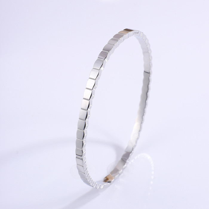Titanium Steel Bracelet for Women, High-End Fully Stone-Set Stainless Steel Bangle, Niche Versatile Light Luxury Non-Fad...