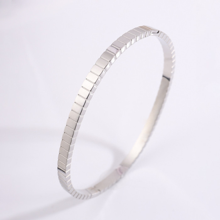 Titanium Steel Bracelet for Women, High-End Fully Stone-Set Stainless Steel Bangle, Niche Versatile Light Luxury Non-Fad...