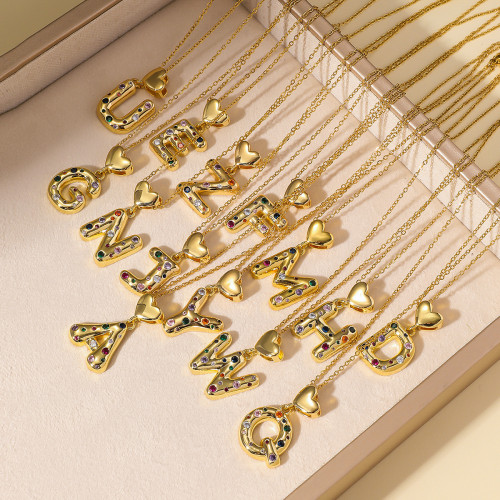 Necklace for Women Cross-Border Your Name 26 English Letters Pendant Cute Mini DIY Matching Collarbone Chain Jewelry