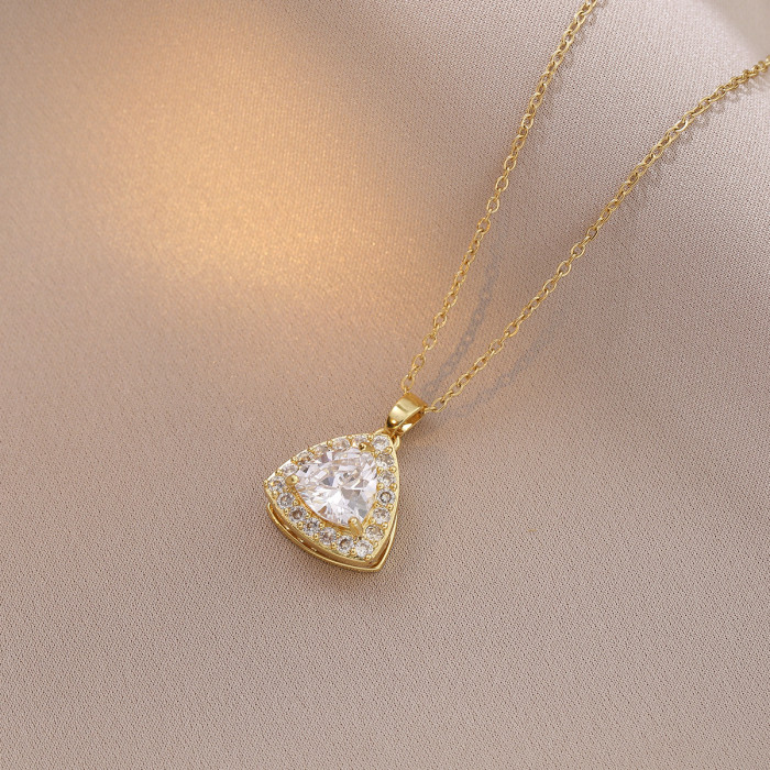 Necklace for Women Korean and Japanese Style Rotating Fashion Sunflower Zircon Necklace Unique Design Cross-Border Elegant Collarbone Chain