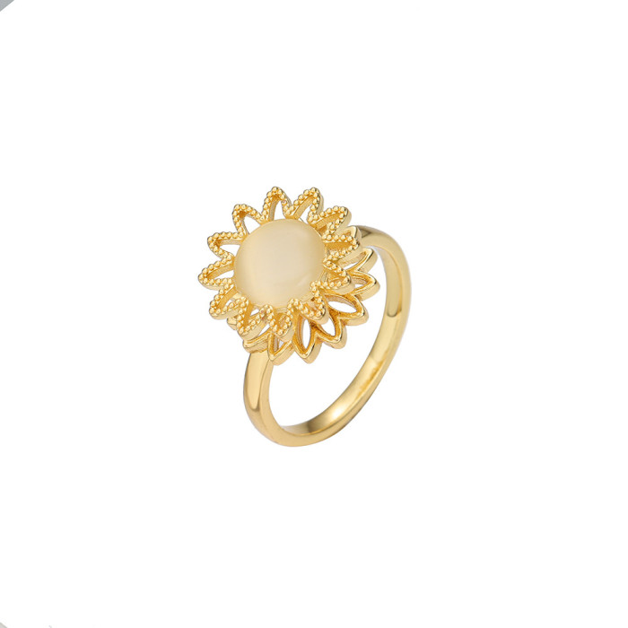Necklace for Women, Internet Celebrity, Zircon Flower, Niche Rotating New Design Pendant, Elegant Set, Titanium Steel...