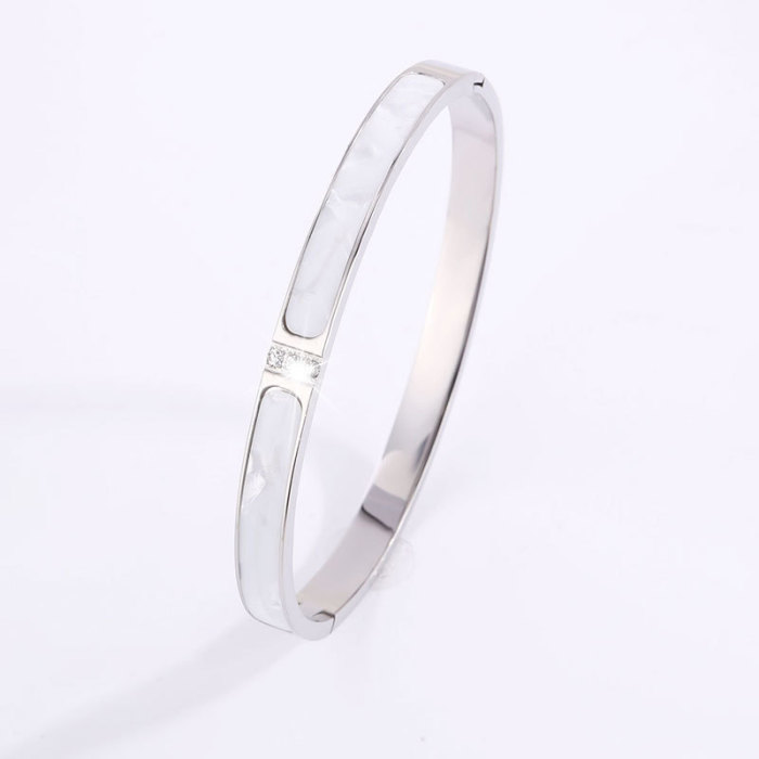 Titanium Steel Bracelet for Women, High-End Fully Stone-Set Stainless Steel Bangle, Niche Versatile Light Luxury Non-Fad...