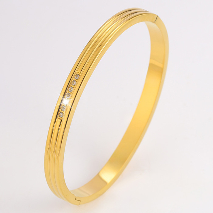 Titanium Steel Bracelet Double Stripe Starry Sky Seven Stone Bracelet for Women High-end Feel Non-fading Exquisite...