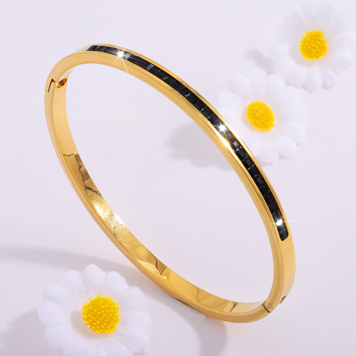 Stainless Steel Bracelet for Women, High-End Starry Sky Fashion, Simple Diamond-Studded, Non-Fading, Exquisite Full Diamond Bracelet
