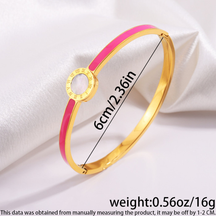 Titanium Steel Bracelet for Women, High-End Fully Stone-Set Stainless Steel Bangle, Niche Versatile Light Luxury Non-Fad...