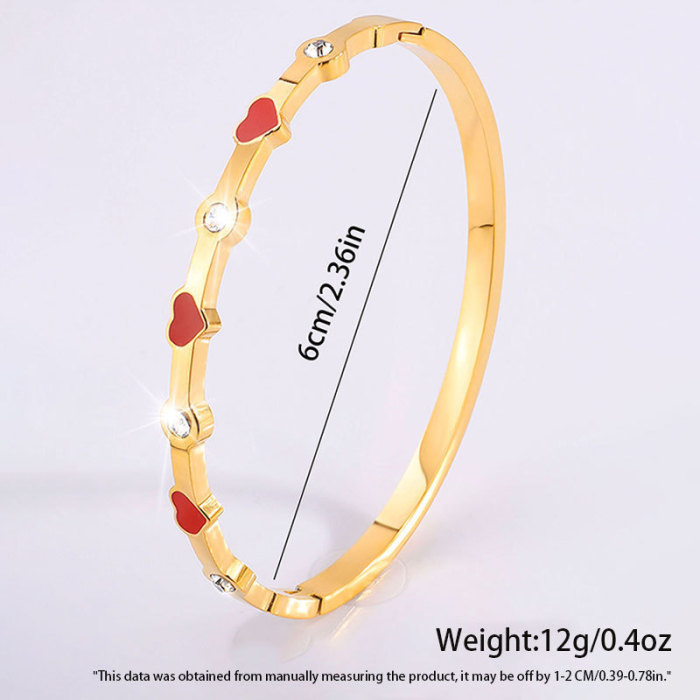 Titanium Steel Bracelet for Women, High-End Fully Stone-Set Stainless Steel Bangle, Niche Versatile Light Luxury Non-Fad...