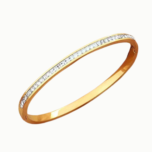 Titanium Steel Bracelet for Women, High-End Starry Sky Fashion, Simple and Non-Fading, Versatile Stainless Steel Full Diamond Bracelet Wholesale