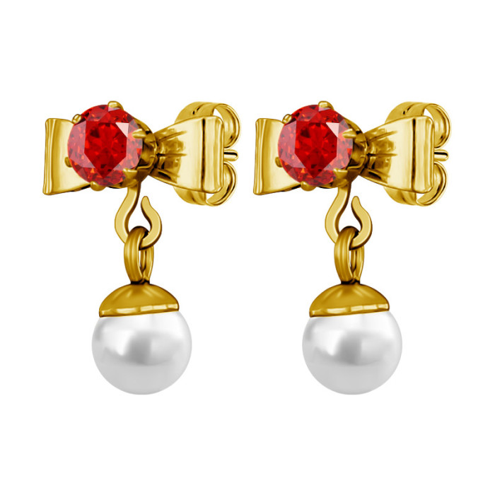 2025 Dream Butterfly Zircon Pearl Earrings Niche Design Fashion Item Earrings Jewelry Wholesale