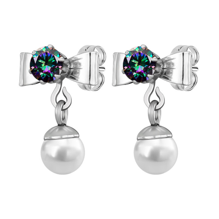 2025 Dream Butterfly Zircon Pearl Earrings Niche Design Fashion Item Earrings Jewelry Wholesale