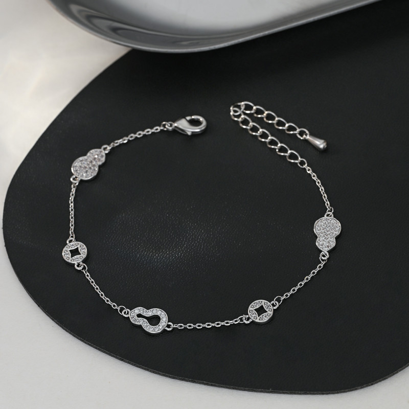 2025 New Fashion Hollow Gourd Coin Bracelet Exquisite High-end Fortune and Prosperity Jewelry Wholesale Direct from Manufacturer