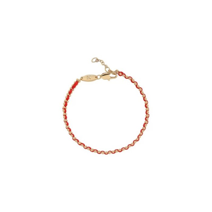 Niche Light Luxury Zodiac Year New Gift French Red Rope Woven Handmade Bracelet for Women Lucky Charm Jewelry Hot Sale