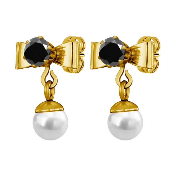 2025 Dream Butterfly Zircon Pearl Earrings Niche Design Fashion Item Earrings Jewelry Wholesale