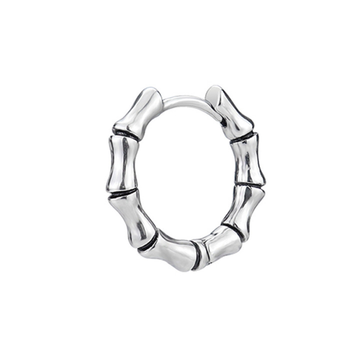 Personalized Design Cast Bamboo Knot Twist Circle Earrings Fashion High-End Versatile Earrings Jewelry Wholesale