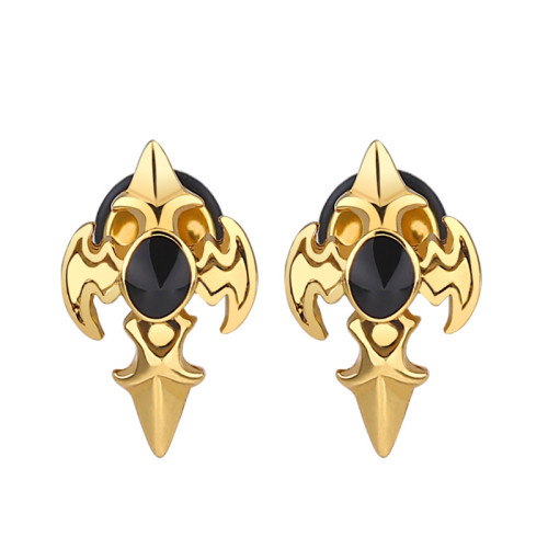 European and American Cross-Border Design Sense Personality Cross Titanium Steel Casting Earrings Personality Trendy Men's Earrings Factory Direct Sale