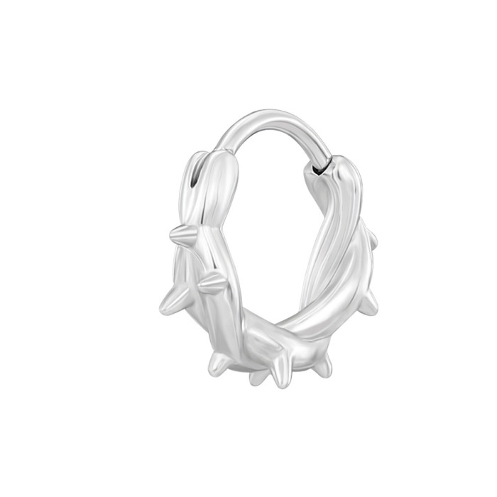 Personalized Design Cast Bamboo Knot Twist Circle Earrings Fashion High-End Versatile Earrings Jewelry Wholesale