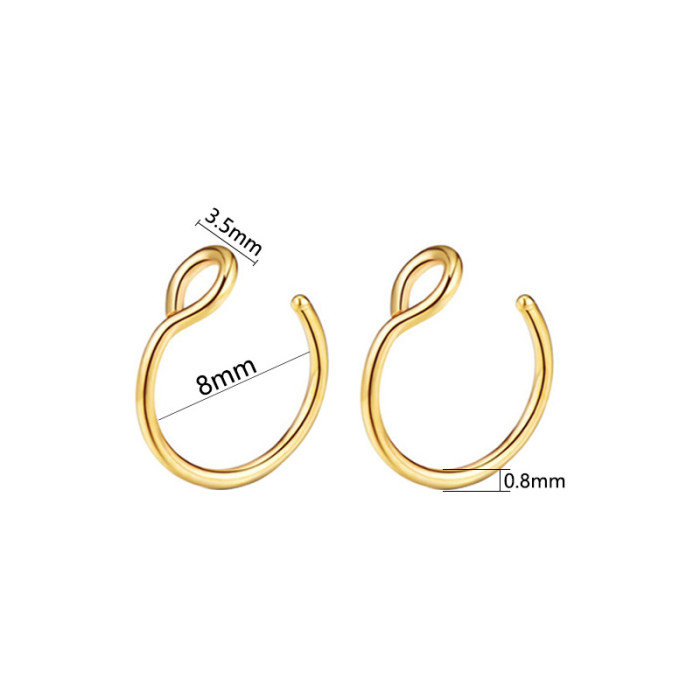 European and American Fashion New Titanium Steel In Stock Piercing Nose Stud High-Quality Multi-Color Lip Nose Ring Piercing Jewelry Manufacturer Wholesale