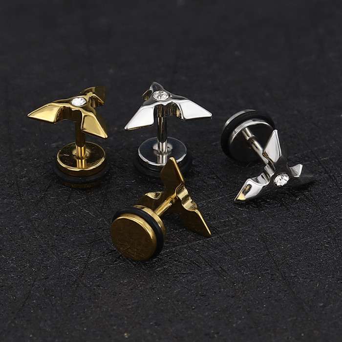 Titanium Steel New Niche Dart Earrings Punk Style Personality Fashion Earrings Ear Jewelry Factory Direct Sale
