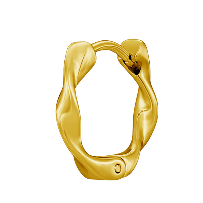 Personalized Design Cast Bamboo Knot Twist Circle Earrings Fashion High-End Versatile Earrings Jewelry Wholesale