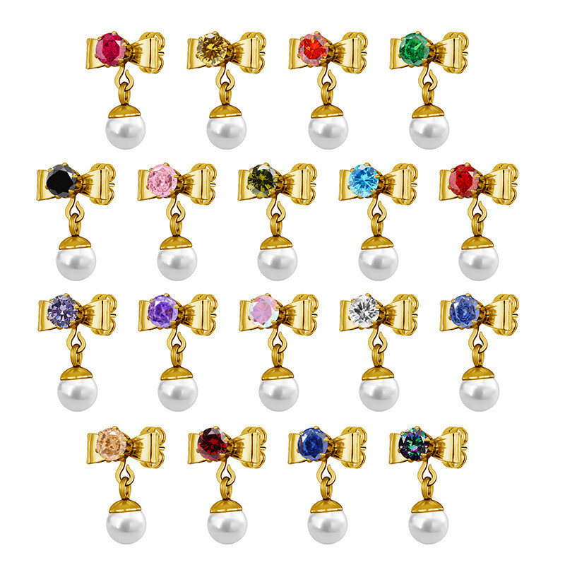 2025 Cross-Border Dream Butterfly Zircon Pearl Earrings Niche Design Fashion Item Earrings Jewelry Wholesale