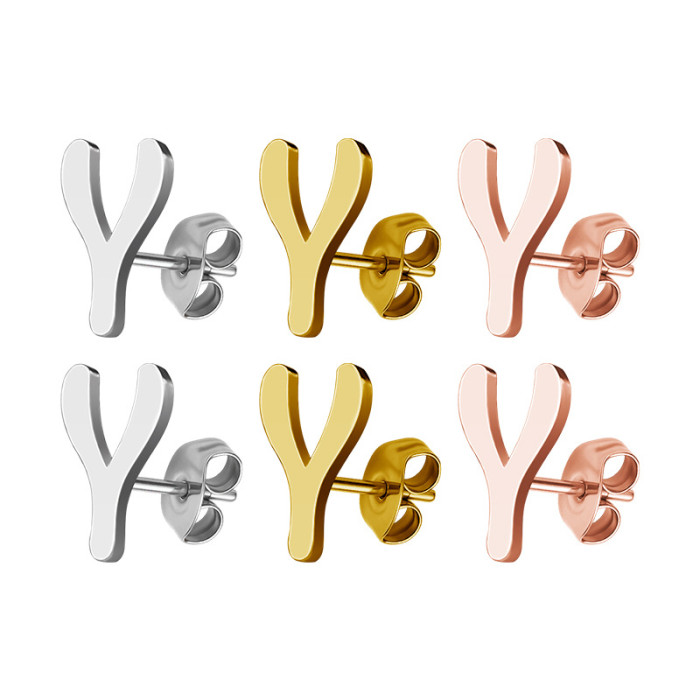 Japanese and Korean New Style Wishing Bone Earrings Little Cat Mini Earrings Elegant Simple Personality Versatile Acc...