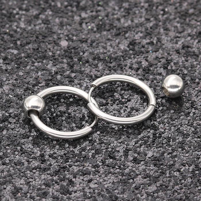 2023 Korean Version Niche High-end Design Simple Personality Titanium Steel Ear Cuff Hoop Earrings Jewelry Manufactur...