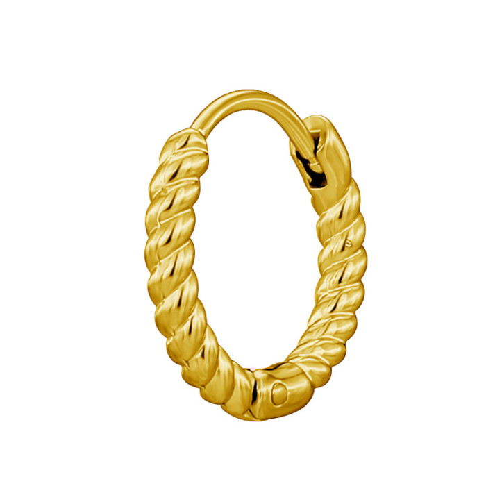 Personalized Design Cast Bamboo Knot Twist Circle Earrings Fashion High-End Versatile Earrings Jewelry Wholesale