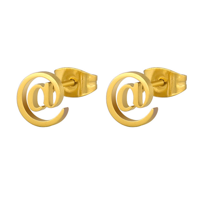 2024 Japanese and Korean Simple Personality Fashion Trend Titanium Steel Earrings Ear Studs Ear Bone Studs Ear Jewelr...