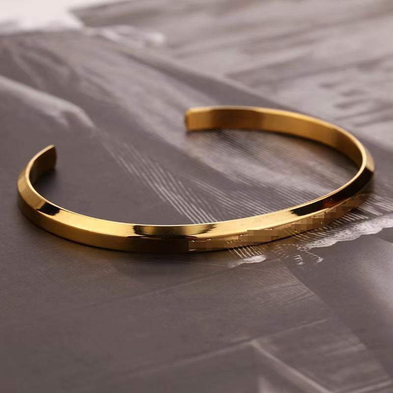 Bevel Bracelet for Women Open DW Bracelet Wholesale Stainless Steel Couple Bracelet Titanium Steel Jewelry Valentine's Day Gift