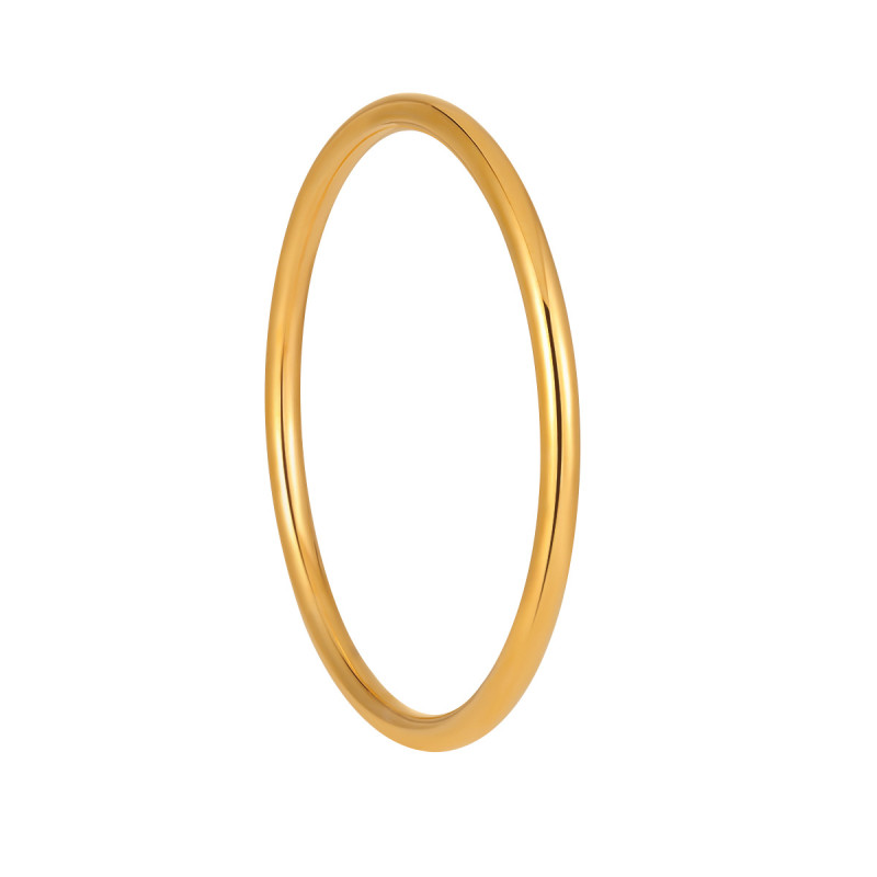 Traditional Craft Niche Simple 4mm Solid Smooth Plain Bangle for Women Fashionable Personality Elegant High-end Bracelet