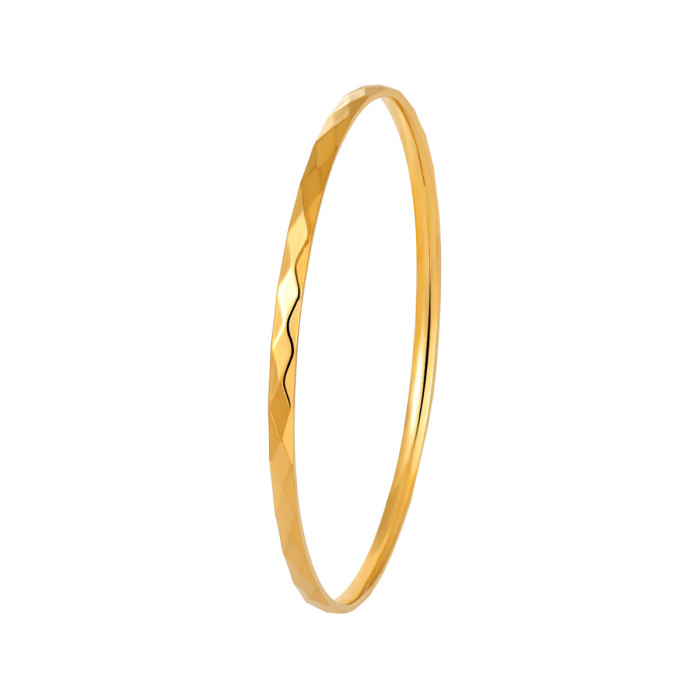 Korean New Style Layered Wear Niche Simple 3mm Diamond-Shaped Bracelet Fashionable Personality Versatile Gold Plated...