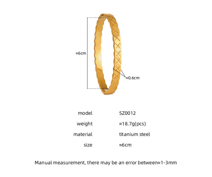 Hot-Selling Niche Simple Luxury Stone Pattern Cross-Stacked Titanium Steel Bracelet Fashionable Personality Bracelet