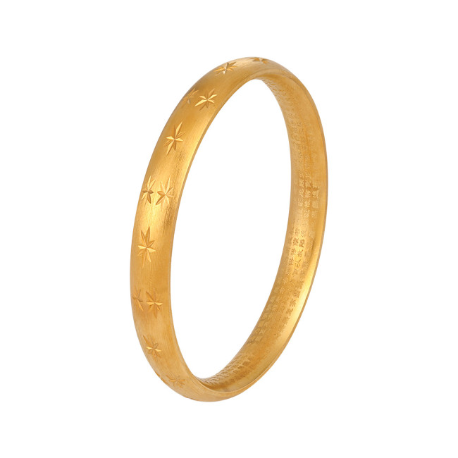 European and American Cross-Border New Niche Eight-Pointed Star Inheriting Ancient Dharma Heart Sutra Bracelet Fashionable Personality Starry Sky Titanium Steel Bracelet