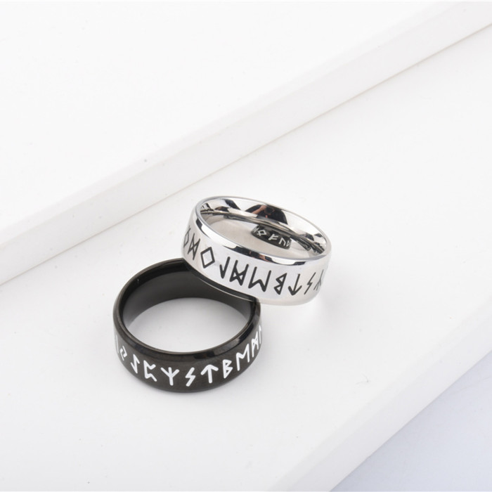 Retro Viking Number Ring INS Minimalist Style Personality Tail Ring Cool Style Trendy Bestselling Popular Ring