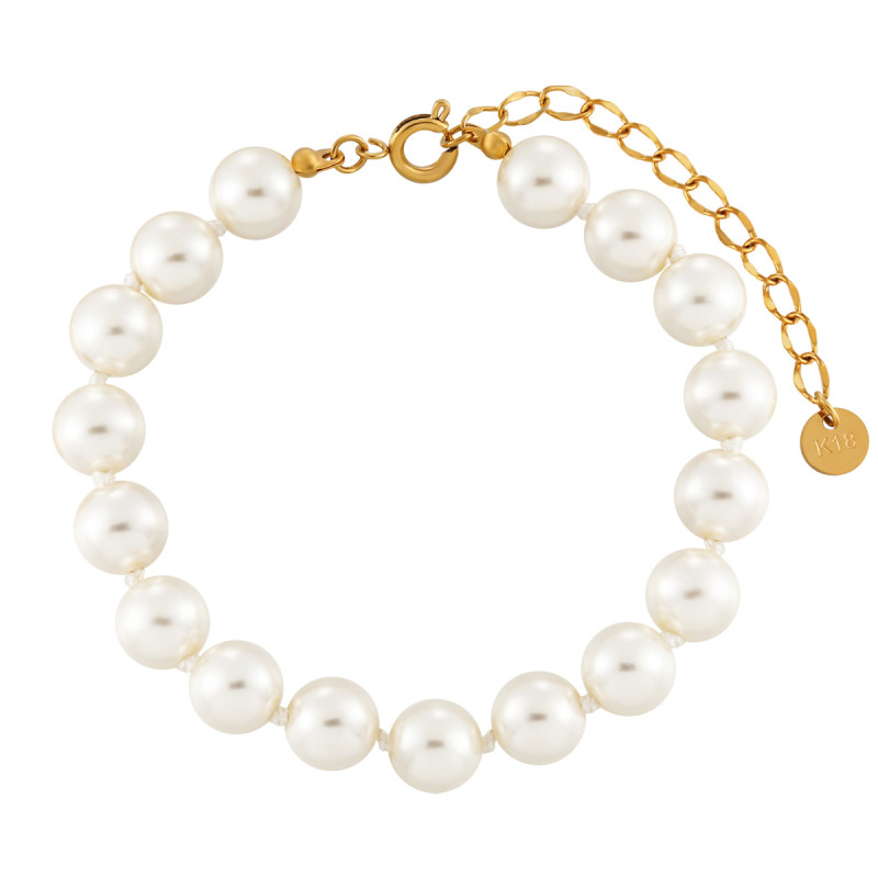8mm Shijia Pearl 650 Color High-end Fashion Titanium Steel Round Buckle Bracelet for Women Ins Style Niche Light Luxury Jewelry