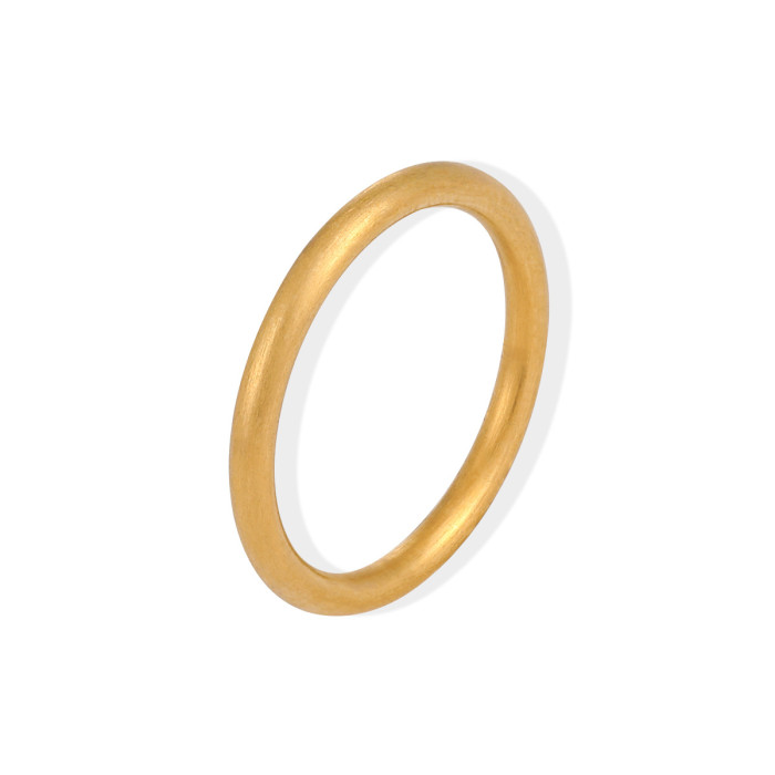 New Chinese Style National Trend Niche Personality Ancient Method Inheritance Layered Brushed Titanium Steel Thin Rin...