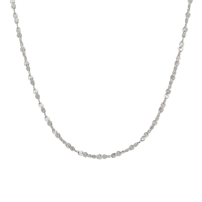 Korean Style Ins Simple Sparkling Twisted S Starry Sky Bare Chain Necklace Fashionable Personality Gold-Plated Titanium Steel Collarbone Chain