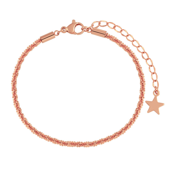 Korean Style New Fashion Starry Sky Sparkling Cauliflower Chain Bracelet for Women, Personalized and Elegant Gold Pla...