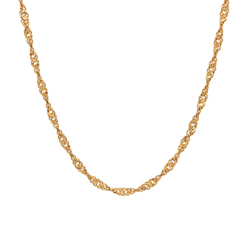 Korean Fashion New Water Ripple Necklace for Women, Unique High-end Gold-plated Titanium Steel Collarbone Chain with Pendant