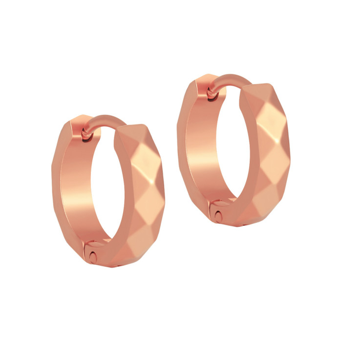 New Niche Korean Ins Minimalist Rhombus Face Batch Flower Ear Buckle Fashion Personality High Sense Titanium Steel Ea...