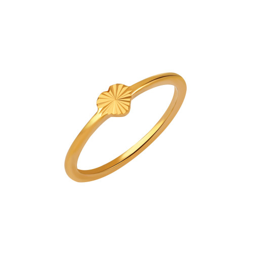 French Retro Niche Laser Sweet Heart Sunflower Ring Fashion Personality Titanium Steel Index Finger Ring