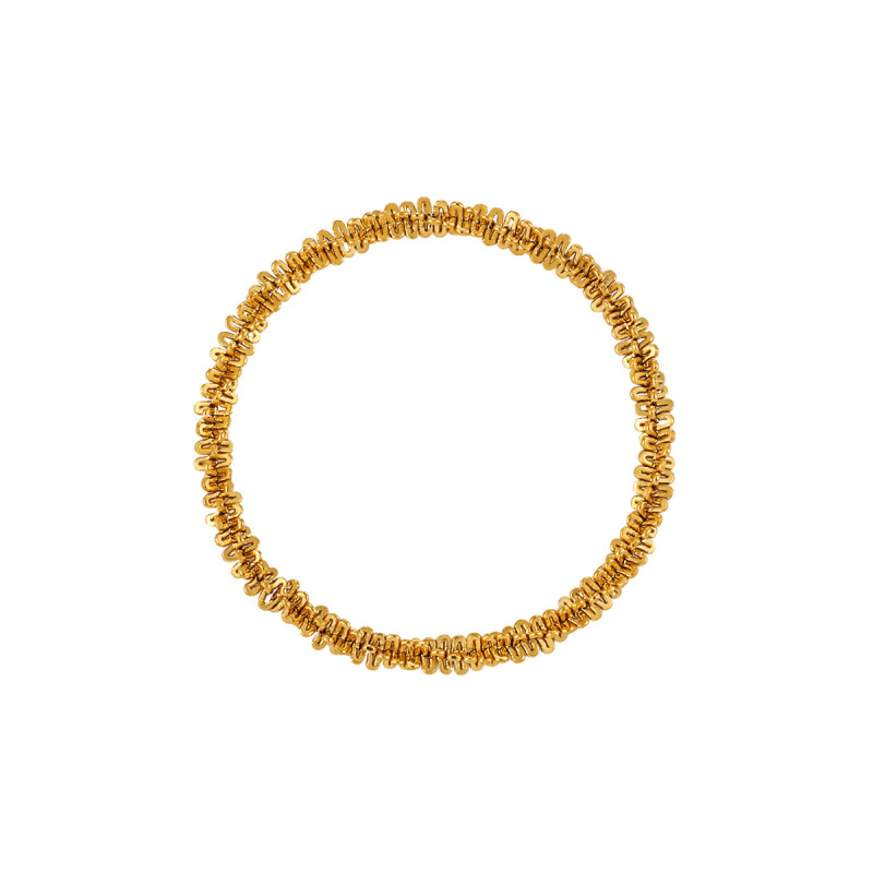 Korean Style Ins Simple Sparkling Starry Sky Soft Chain Ring Fashionable Personality 24K Gold Titanium Steel Jewelry Ring