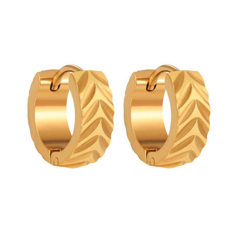 Cross-Border New Ins Niche Handmade Embroidered Ponytail Earrings for Women Fashionable Personality Gold-Plated Titanium Steel High-End Earrings